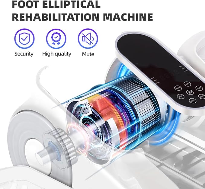 Under Desk Elliptical Machine，Elliptical Leg Exerciser Electric as Seen on TV with 12 Speeds，Suitable for Rehabilitation Exercise for Elderly Leg Exerciser Elliptical Trainer(Remote/LCD)