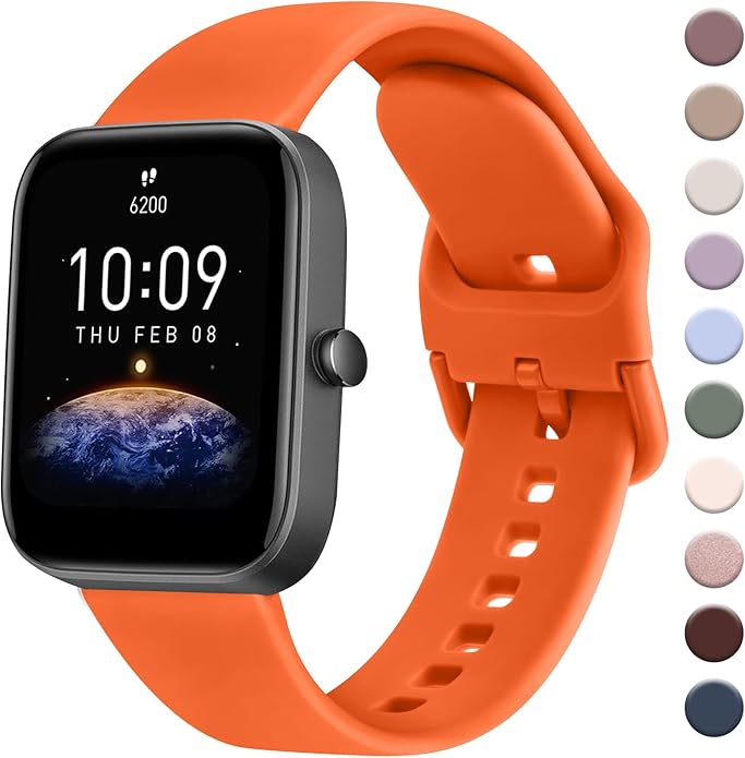 AK Band for Amazfit GTS 4 / GTS 4 Mini / GTS 3 / GTS 2 / GTS 2e / GTS 2 mini / GTS / GTR mini Bands, 20mm Soft Replacement Sport Strap for Amazfit Bip 3 / Bip 3 Pro / Bip U Pro / Bip / Bip Lite / Bip S / Bip S lite / Bip U Smart Watch Women Men