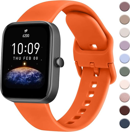 AK Band for Amazfit GTS 4 / GTS 4 Mini / GTS 3 / GTS 2 / GTS 2e / GTS 2 mini / GTS / GTR mini Bands, 20mm Soft Replacement Sport Strap for Amazfit Bip 3 / Bip 3 Pro / Bip U Pro / Bip / Bip Lite / Bip S / Bip S lite / Bip U Smart Watch Women Men
