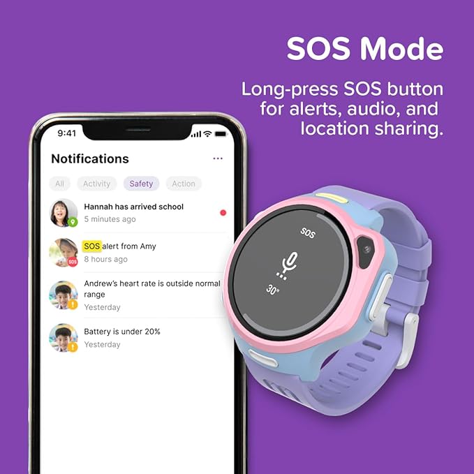 myFirst Kids Smart Watch R2 & Screen Protector Bundle Set - Nougat White