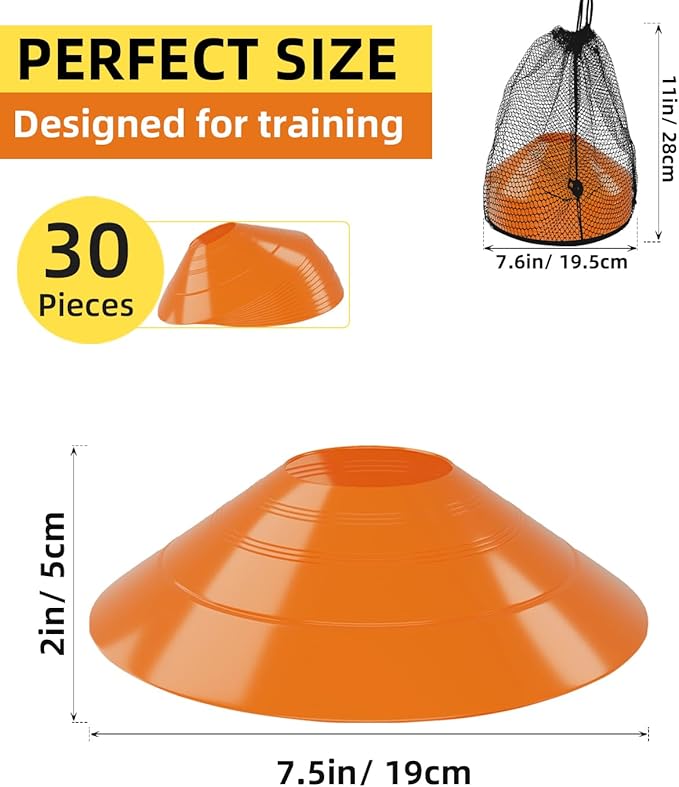 duskeep 30/50/100 Pack Soccer Cones