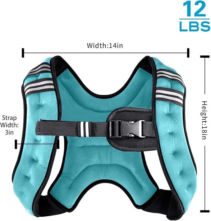 Weighted Vest Weight Vest for Men Women Kids Weights Included, Body Weight Vests Adjustable for Running, Training Workout, Jogging, Walking