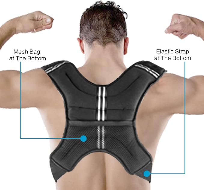 Weighted Vest Weight Vest for Men Women Kids Weights Included, Body Weight Vests Adjustable for Running, Training Workout, Jogging, Walking