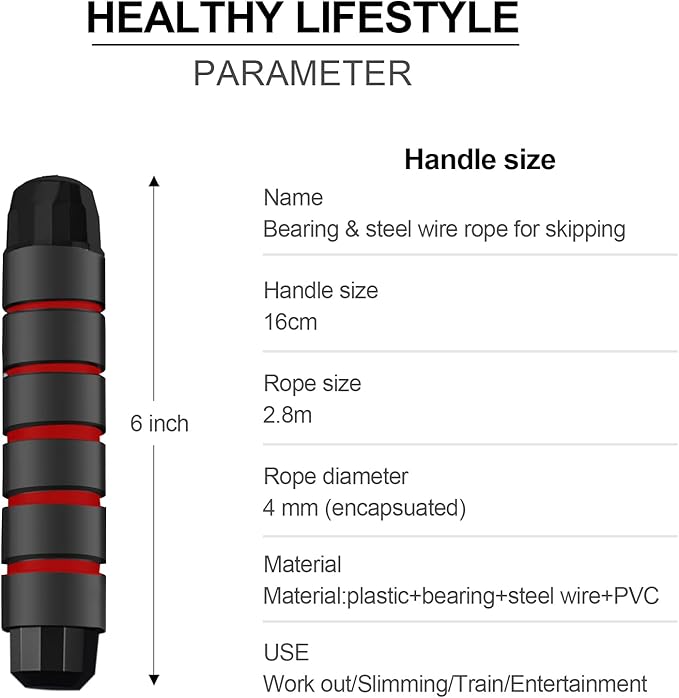 FITMYFAVO Jump Rope Cotton Adjustable Skipping Weighted jumprope