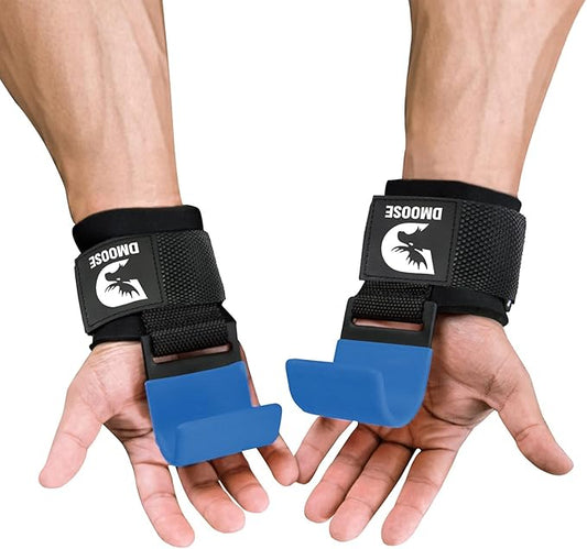 DMoose Fitness Weight Lifting Hooks for Men & 8 mm