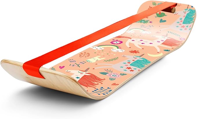 GIBBON GiBoard Balance Board for Adults & Kids - Slackline Workout Equipment Home Gym Training - Wooden Wobble Board Balance Trainer - Standing Desk Exercise - Yoga, Agility, Pilates, Core, Snowboard