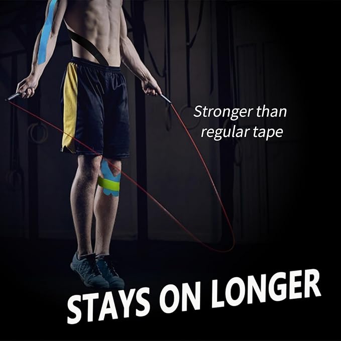 Pro Synthetic Kinesiology Tape Waterproof Athletic Tape [3 Rolls] 2inch x Long Roll 16ft Free Cut Tape for Ankle Wrists Knees Elastic Swimming Sports Activities Tapes（Mix)