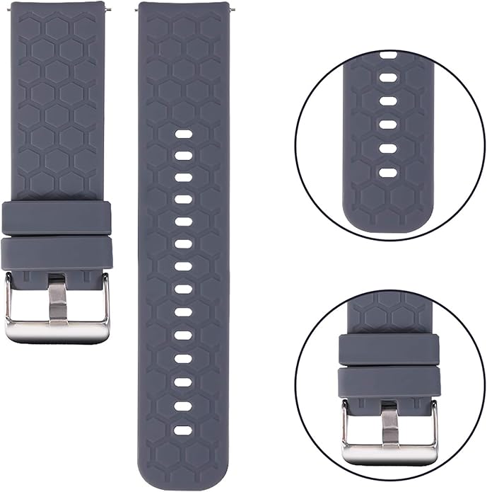 FitTurn 6-Pack Bands Compatible with Orit Fitness Tracker Smart Watch 19MM Replacement Flexible Soft Silicone Quick Release Sport Wristband Strap Accessory Bracelet for Orit Smartwatch 5.5”-8.7”