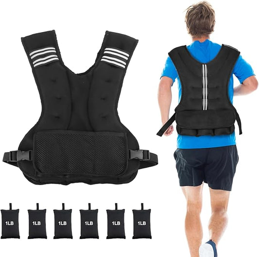Adjustable Weighted Vest for Men Women Weights Included, 4-10lbs/11-20lbs Body Weight Vests Adjustable for Running, Training Workout, Jogging, Walking