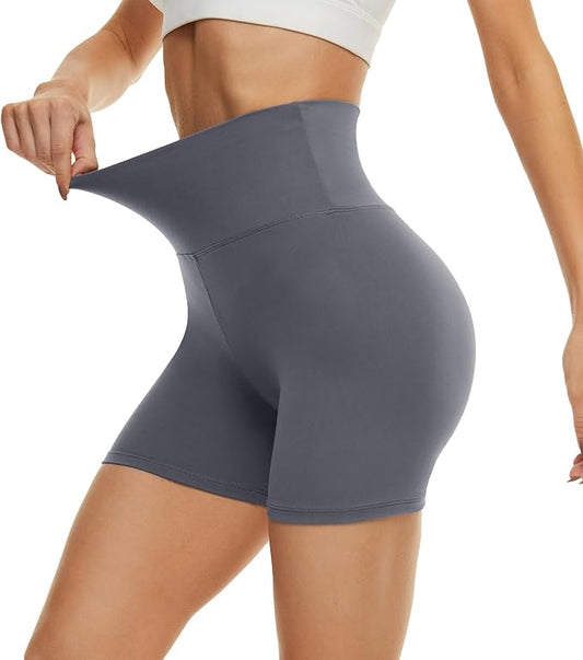 CAMPSNAIL Workout Biker Shorts Women - 3"/5"/8" High Waisted Tummy Control Spandex Booty Volleyball Shorts for Yoga Dance