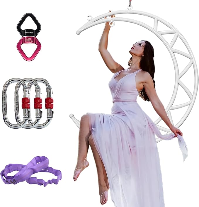 PRIOR FITNESS Aerial Moon Lyra Hoop Set