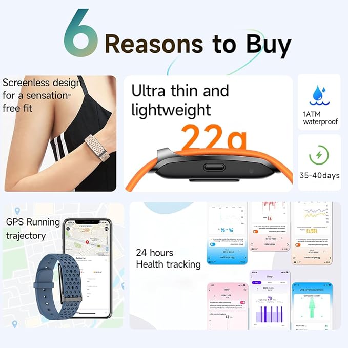 Smart Health Wristband for Men Women, Wearable Activity & Fitness Tracker with GPS, 100+ Sport Modes, Measuring Heart Rate, Health, Sleep, Stress, IP68 Waterproof Health Tracker with Free App