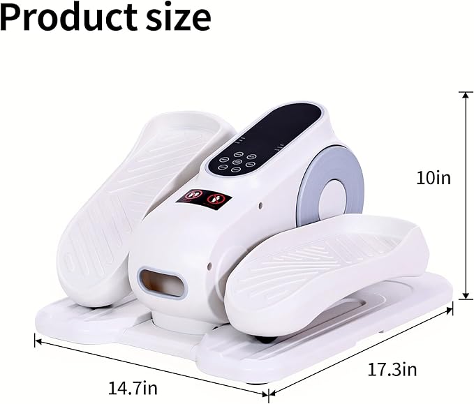 Under Desk Elliptical Machine，Elliptical Leg Exerciser Electric as Seen on TV with 12 Speeds，Suitable for Rehabilitation Exercise for Elderly Leg Exerciser Elliptical Trainer(Remote/LCD)
