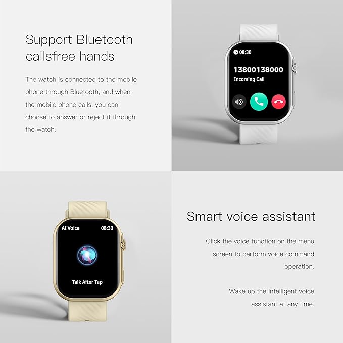 Fitness Tracker Blood Pressure Watch Heart Rate Monitor Pedometer Step Counter Bluetooth Call(Make/Answer Call) Blood Oxygen Sleep Tracker Sport Watch Women Men Smartwatch for Android iOS Phones