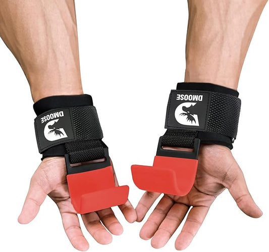 DMoose Fitness Weight Lifting Hooks for Men & 8 mm