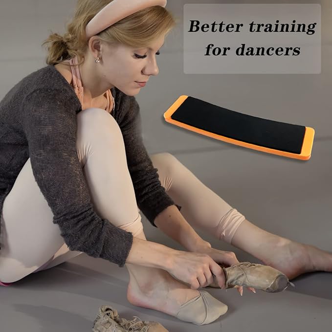 Turn Board,Spin Board for Dance Turn and Skating Balance Training,Orange Rectangular Turn Board for Training Ballet Dancers,Ice Skaters and Gymnasts in Balance and Turning-0