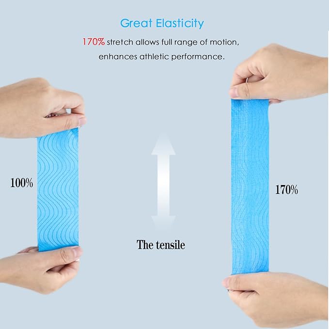 Kinesiology Tape Precut -40Strips | Pro Elastic Athletic Tape,Cotton Waterproof Breathable K Tape for Joints Support & Muscle Pain Relief,Perfect for Ankle Knee Sports Activity(Skin Color)