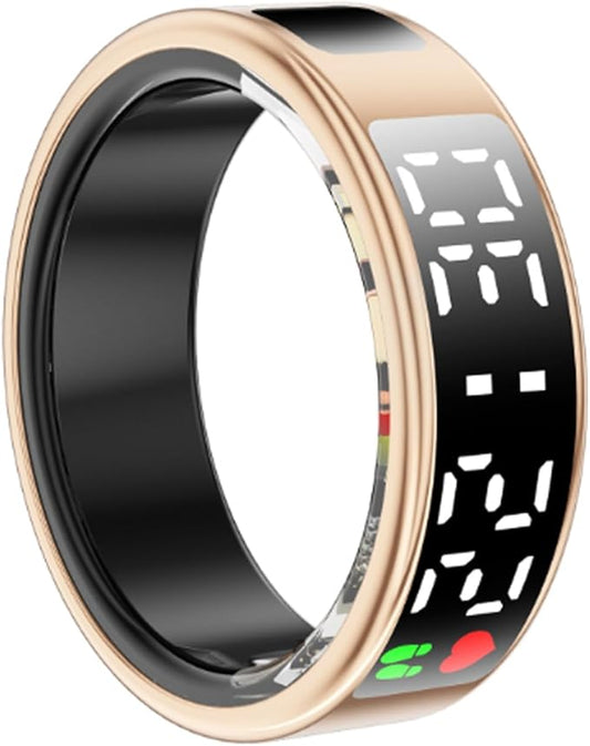 Smart Ring, Fitness Tracker Ring, Cordless Sports Health Tracker with APP, Charging Case, Support BT, IP68 Activity Tracker for Men Women Birthday Gift (#10)