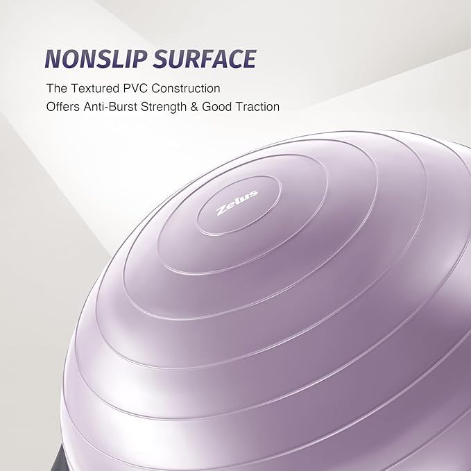 ZELUS 25in. Balance Ball 1500lb Inflatable 2 Bands,