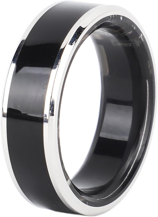 Fitness Smart Ring, Smart Health Ring, Sports Smart Ring Health Tracker for Women & Men, Continuously Records Sleep Quality, Heart Rate, Temperature, Blood Oxygen and Pedometer