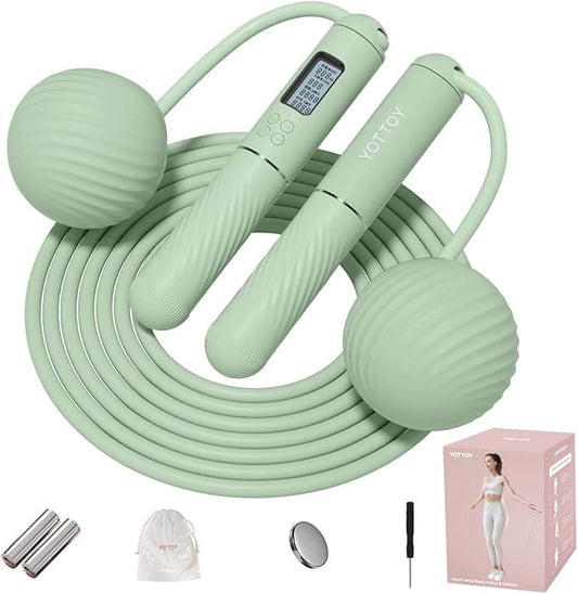 Cordless Jump Rope with Counter - Ropeless Jump 2 In 1 with