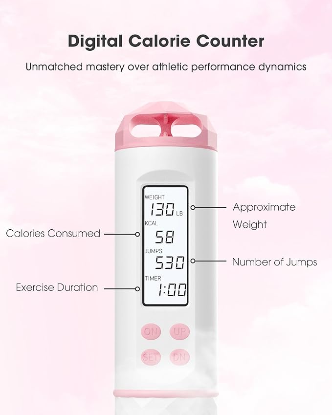 Cordless Weighted Jump Rope with Calorie Counter 9.85ft