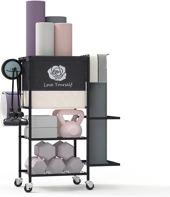 Yoga Mat Storage Rack，Home Gym Storage Rack Gym