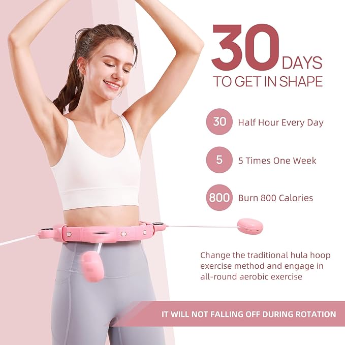 Smart Hula Circle Hoops for Adults Weight Loss 14 Adjustable 360 Degree