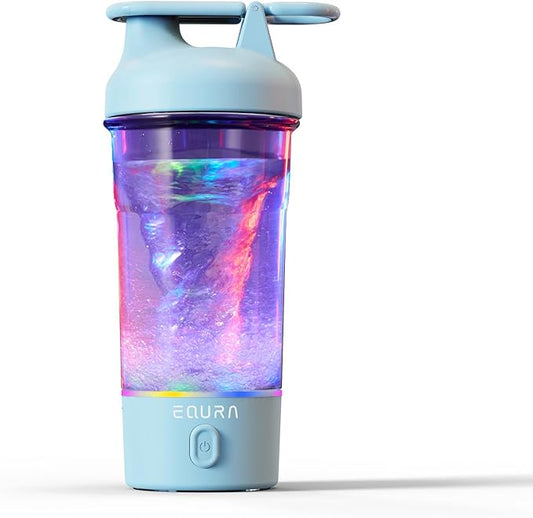 JOTER & LIBEAR Electric Shaker Bottle, Portable USB Rechargeable Protein Shake Mixer, Shaker Bottles for Protein Mixes and Meal Replacement Shakes, BPA Free, Waterproof, 25 oz (Blue)