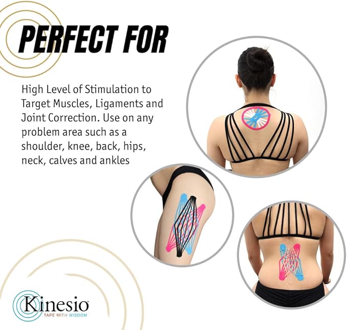 Kinesio Taping - Elastic Therapeutic Athletic Tape Tex Gold FP - Red – 2 in. x 16.4 ft - 2 Pack