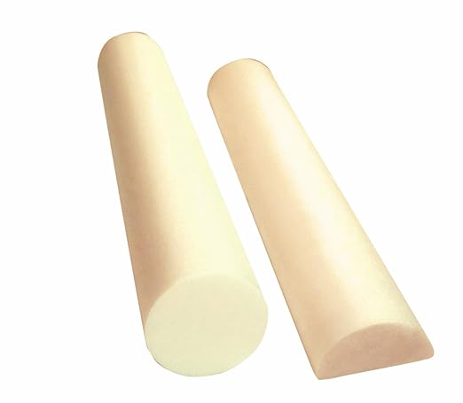 CanDo Beige PE Foam Rollers for Muscle Restoration 6" x 12" Round