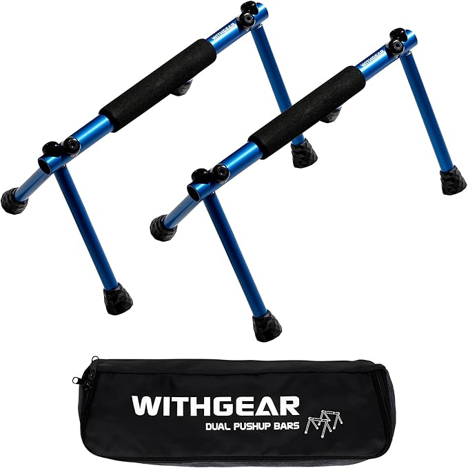 Folding Push Bar - Duralumin Metal Push Bars Heavy Duty Lightweight and Indoor and Outdoor Parallet Bar for Men and Women