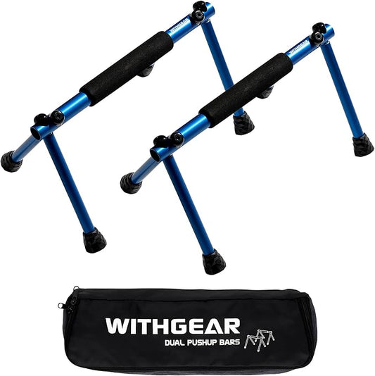 Folding Push Bar - Duralumin Metal Push Bars Heavy Duty Lightweight and Indoor and Outdoor Parallet Bar for Men and Women