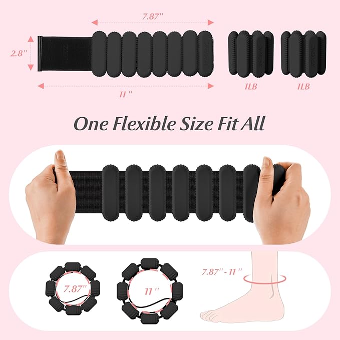Ankle Weights Set of 2 (1lb Each)
