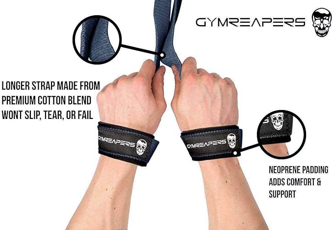 Gymreapers Lifting Wrist Straps for Weightlifting 18 inch
