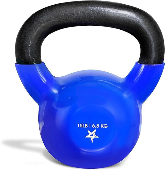 Yes4All 5-65lbs Kettlebells Vinyl Coated Cast Iron