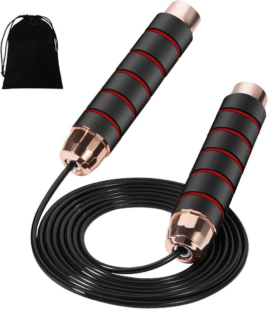 FITMYFAVO Jump Rope Cotton Adjustable Skipping Weighted jumprope