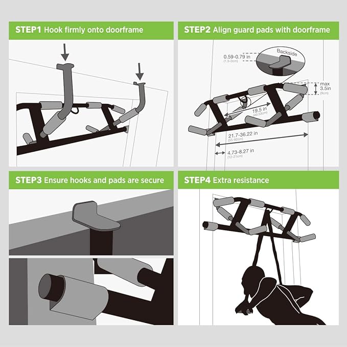 2024 Upgrade Multi-Grip Pull Up Bar with Smart