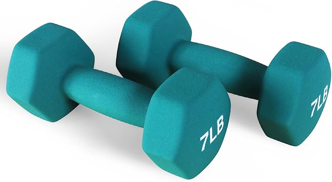 Neoprene Dumbbell Hand Weights, Anti-Slip, Anti-roll, Hex Shape Colorful, Pair or Set with Stand