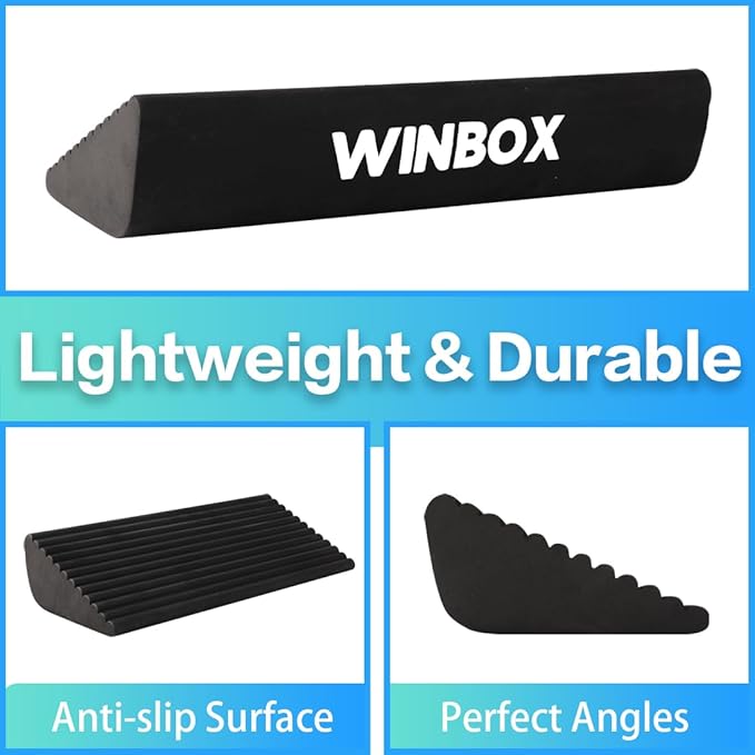 Squat Wedge and Slant Board for Calf Stretching, Foot Stretcher for Physical Therapy, Calf Stretcher for Improving Mobility Balance and Strength Performance