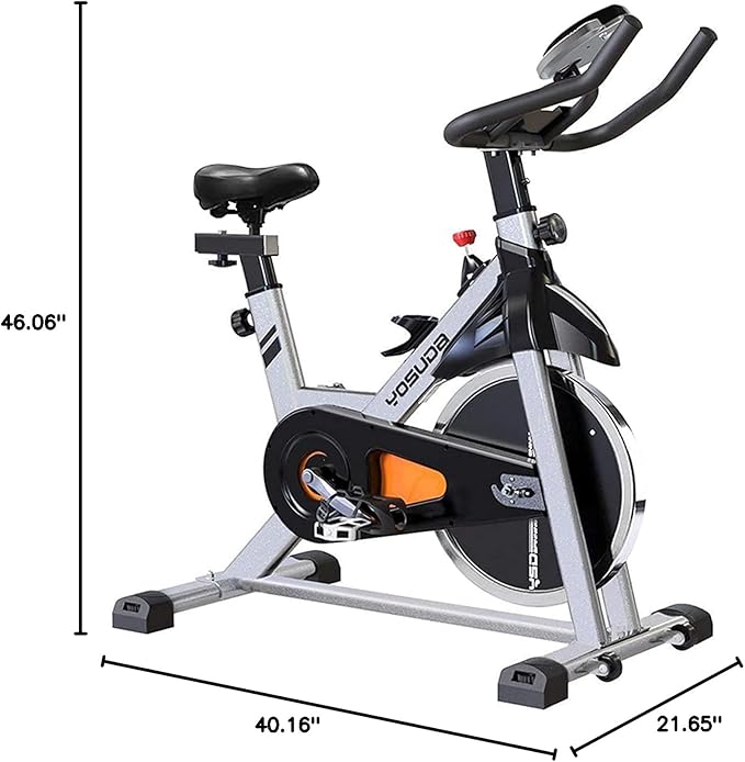 YOSUDA Indoor Cycling Bike Brake Pad/Magnetic Stationary Bike - Cycle Bike with Tablet Mount & Comfortable Seat Cushion