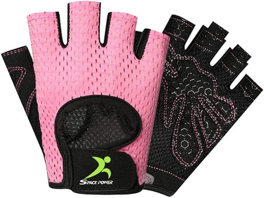spacepower Workout Gloves - Lightweight Breathable Gym Gloves for Women & Men's Exercise