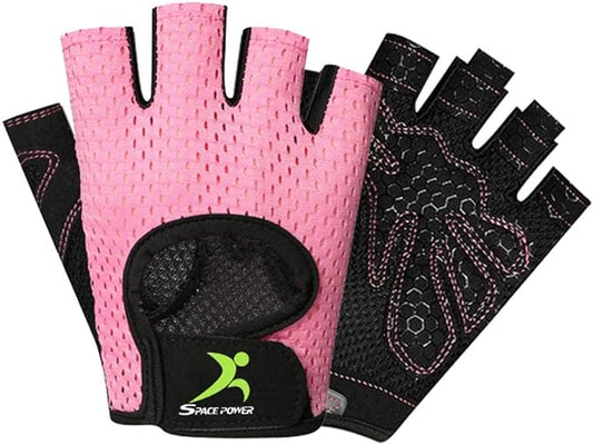 spacepower Workout Gloves - Lightweight Breathable Gym Gloves for Women & Men's Exercise