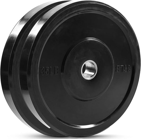 JFIT Olympic 2" Cast Iron Grip Plate OR 2" Rubber Bumper Plates for Barbell - Singles OR Pairs - 6 Weights Available (2.5lbs to 45lbs) Plates for Strength Training, Weightlifting, Bodybuilding