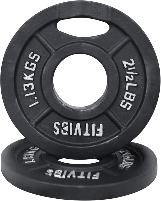 Signature Fitness Cast Iron Plate Weight Plate for Strength Training and Weightlifting, Standard or Olympic, Multiple Sizes