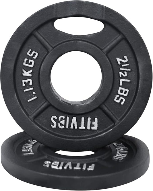 Signature Fitness Cast Iron Plate Weight Plate for Strength Training and Weightlifting, Standard or Olympic, Multiple Sizes
