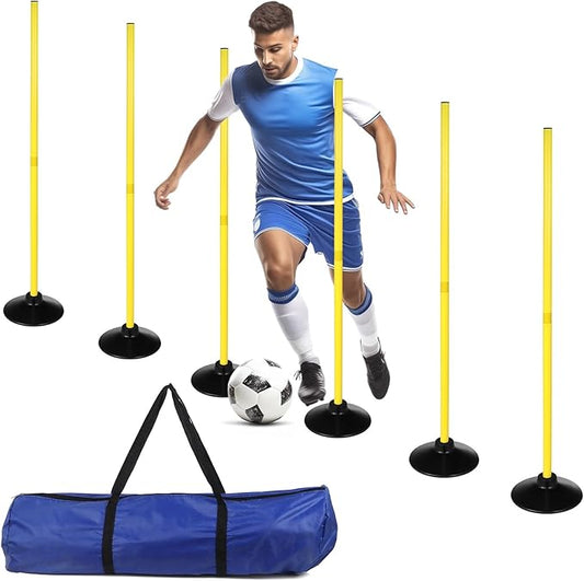Soccer Agility Poles Set - 6 PCS Soccer