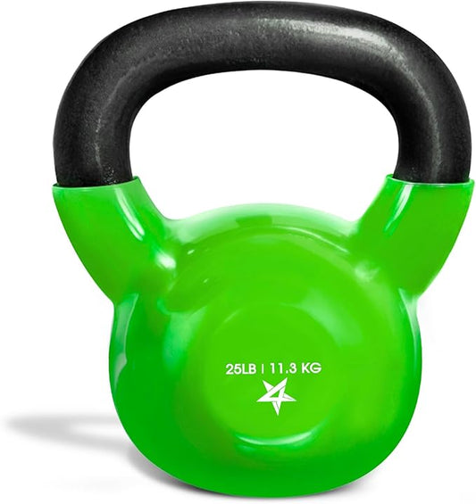 Yes4All 5-65lbs Kettlebells Vinyl Coated Cast Iron