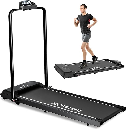 Treadmill with Incline, Walking Pad Foldable Treadmills for Home with 2.5HP, Speed 6.2-7.6MPH Walking Pad with Handle Bar, Remote Control and LED Display