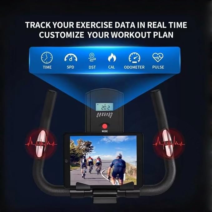 Exercise Bike Stationary Bikes for Home, Adjustable Resistance & Comfortable Seat Workout Bike, Quiet Indoor Cycling Bike with Digital Monitor, Phone Holder